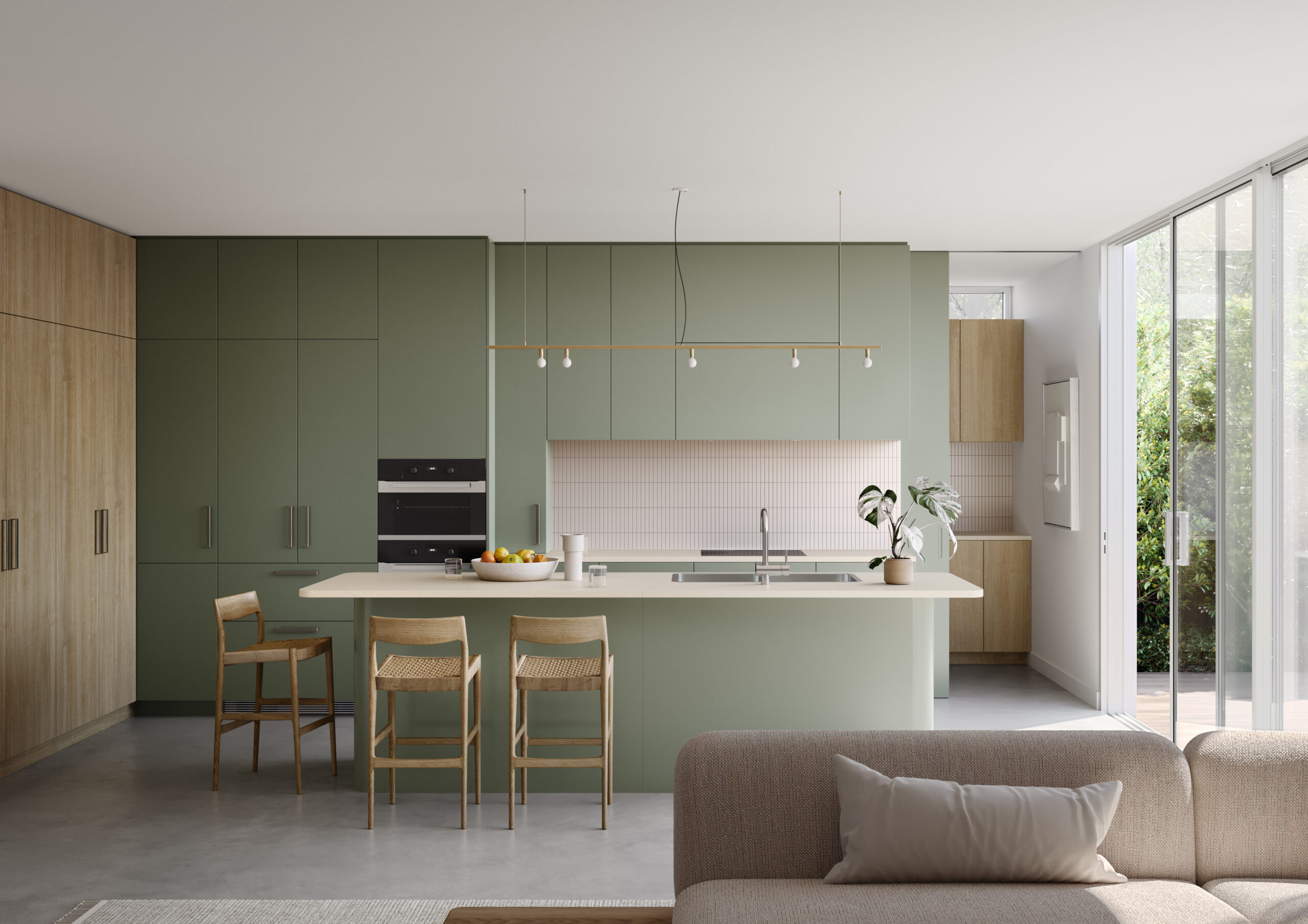 Laminex Colour Collection 2024_Eucalyptus_Calm Oak_Pumice